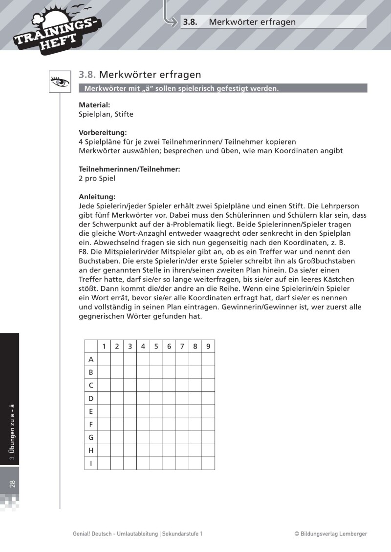 Genial! Deutsch – Trainingsheft Umlautableitung – Sek 1
