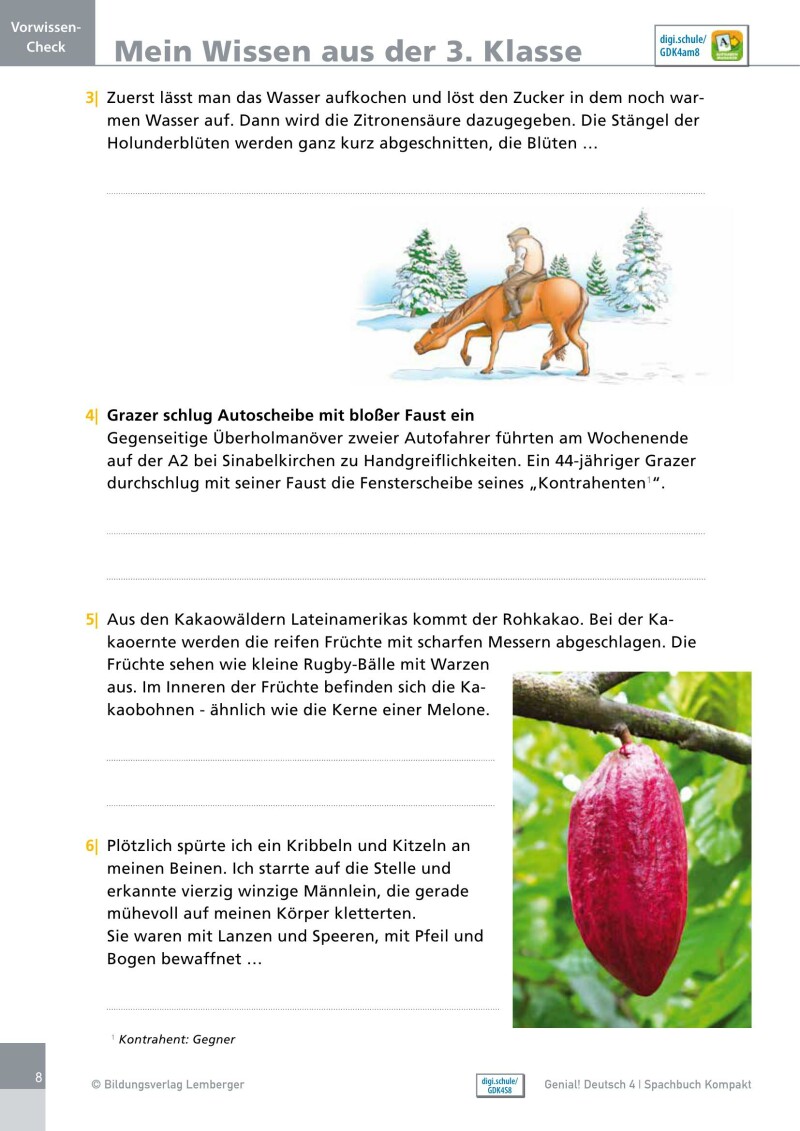 Genial! Deutsch 4 – Sprachbuch Kompakt IKT_Version 1.2: Schulbuch mit E-Book für das Leistungsniveau ”Standard”