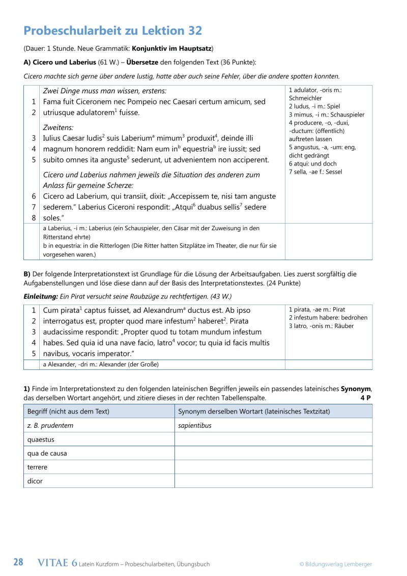 Vitae 6 / Probeschularbeiten