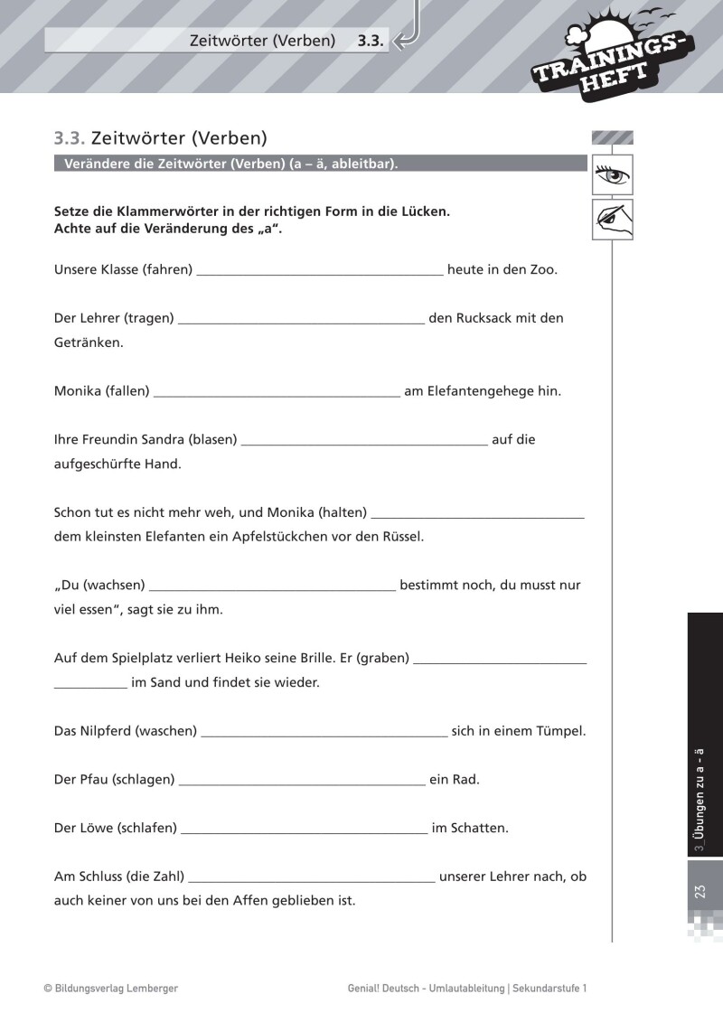 Genial! Deutsch – Trainingsheft Umlautableitung – Sek 1