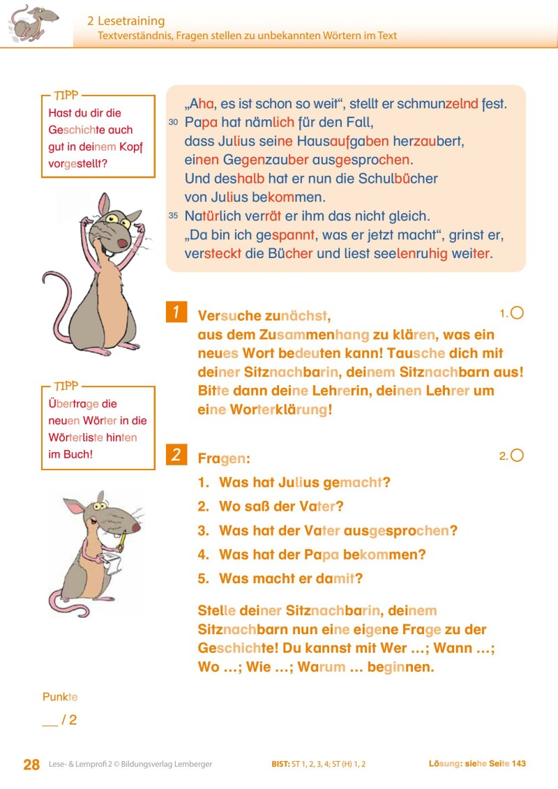 Lese- und Lernprofi 2 - Schulbuch: Silbierte Ausgabe_Version 3.1