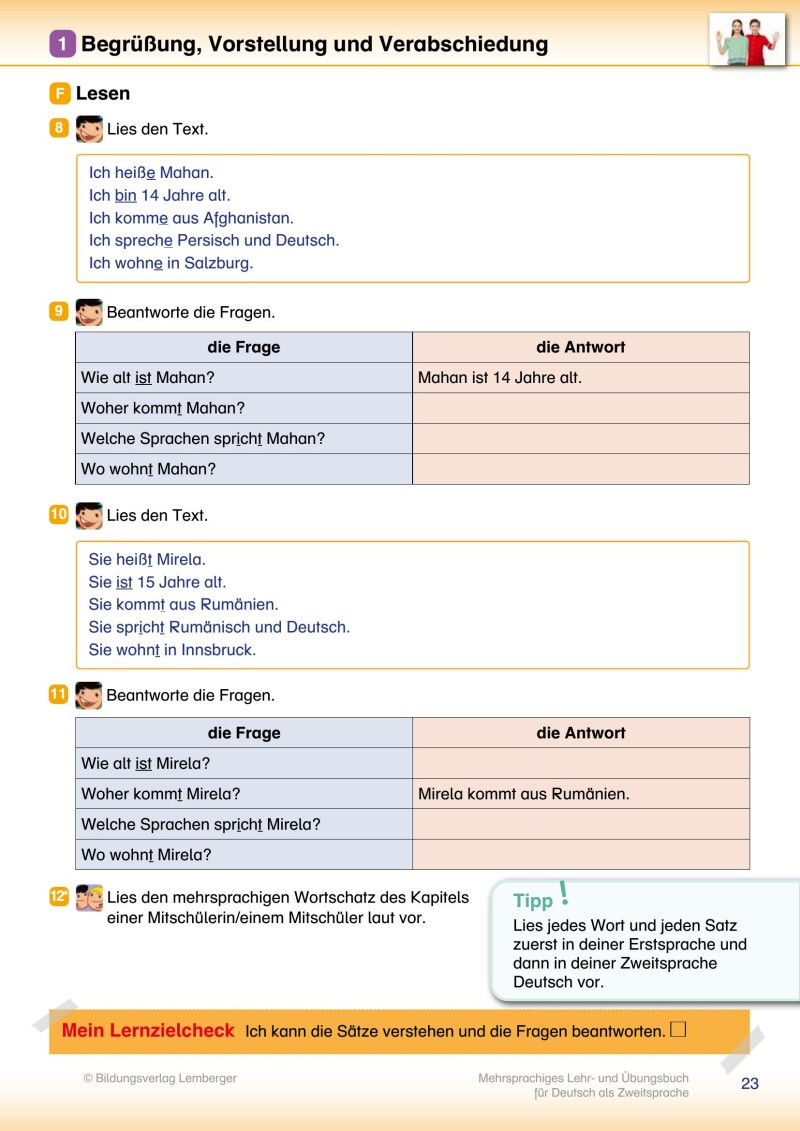Trutnovskys sprachsensible Lernmaterialien für DaZ - Mehrsprachiges Schulbuch für Deutsch als Zweitsprache