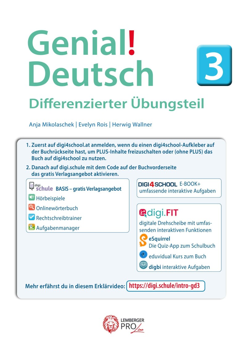 Genial! Deutsch 3 – Sprachbuch IKT LP’23 v.1.1 / Differenzierter Übungsteil