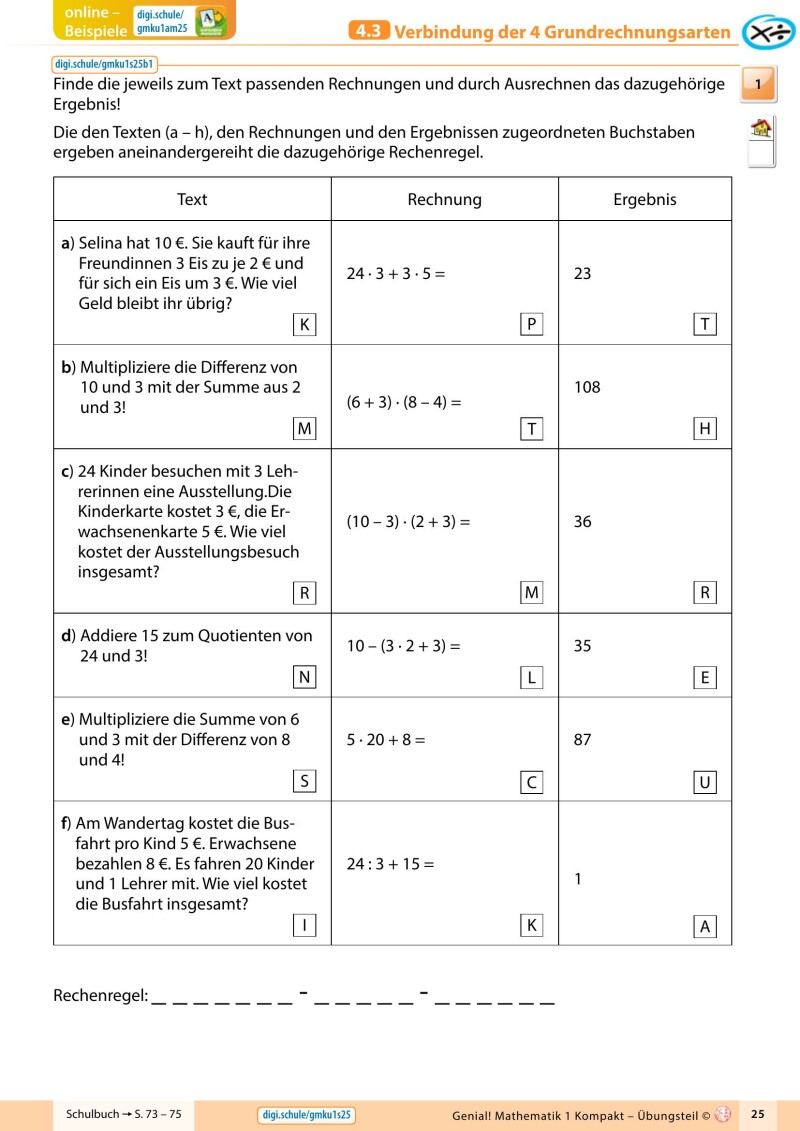 Genial! Mathematik 1 - Kompakt IKT v2.1 – Übungsteil Classic