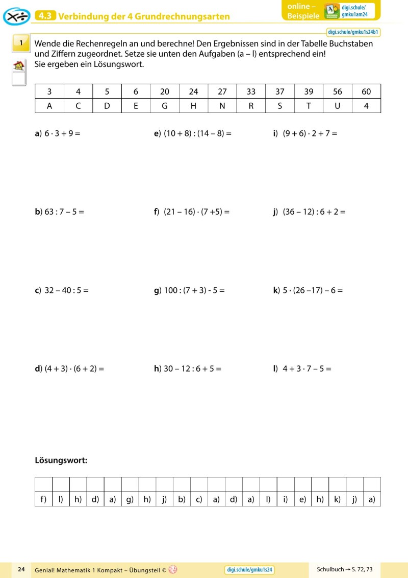 Genial! Mathematik 1 - Kompakt IKT v2.1 – Übungsteil Classic