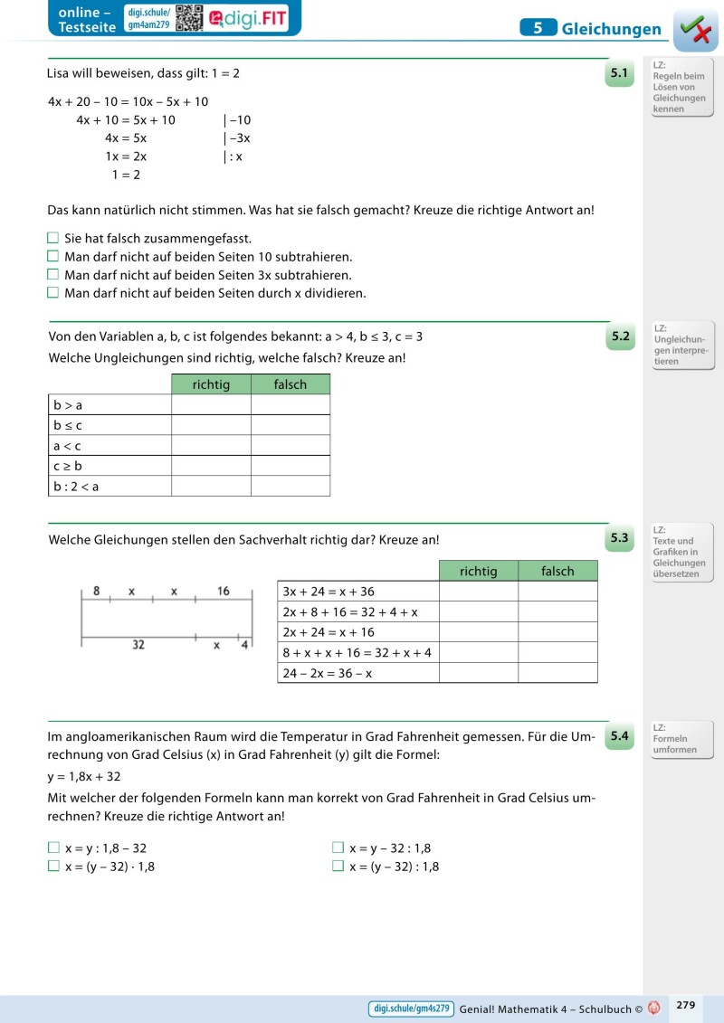 Genial! Mathematik 4 – moderne Testformate üben_LP’23
