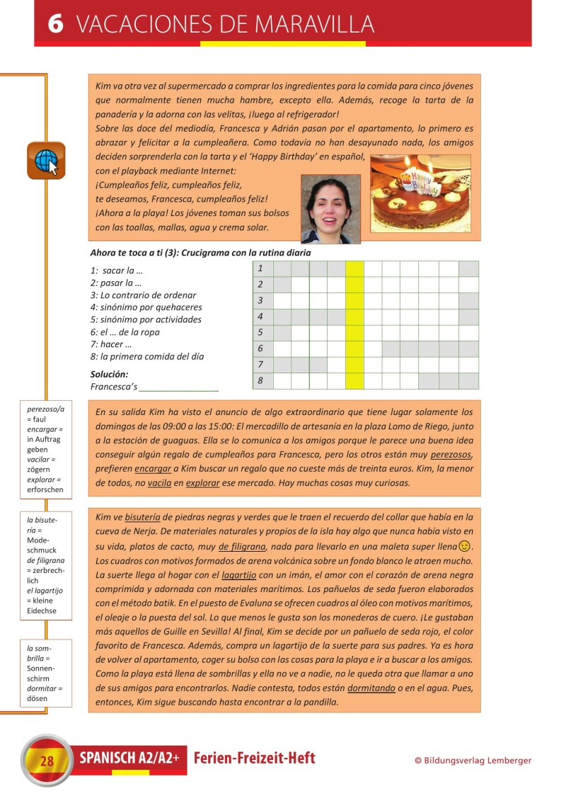 Spanisch – Ferien-Freizeit-Heft A2/A2+