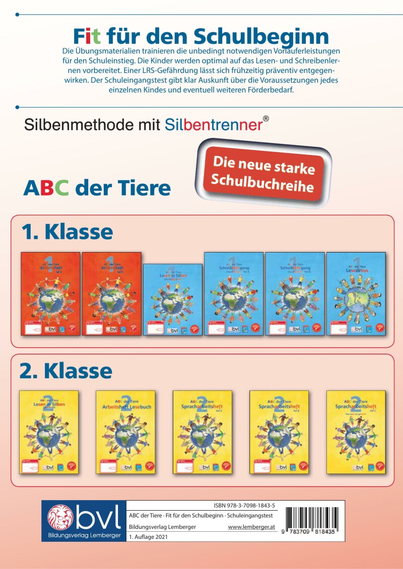 ABC der Tiere 1 - Fit für den Schulbeginn - Schuleingangstest Version 2.1
