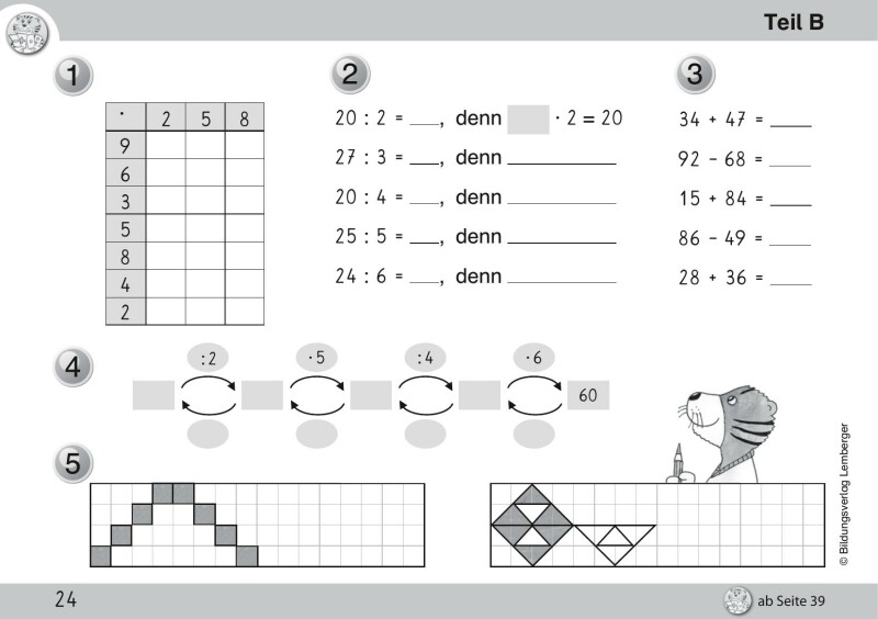 Mathetiger 2 NEU - Schulbuch Tigertrainer - Teil B (für das 2. Semester)