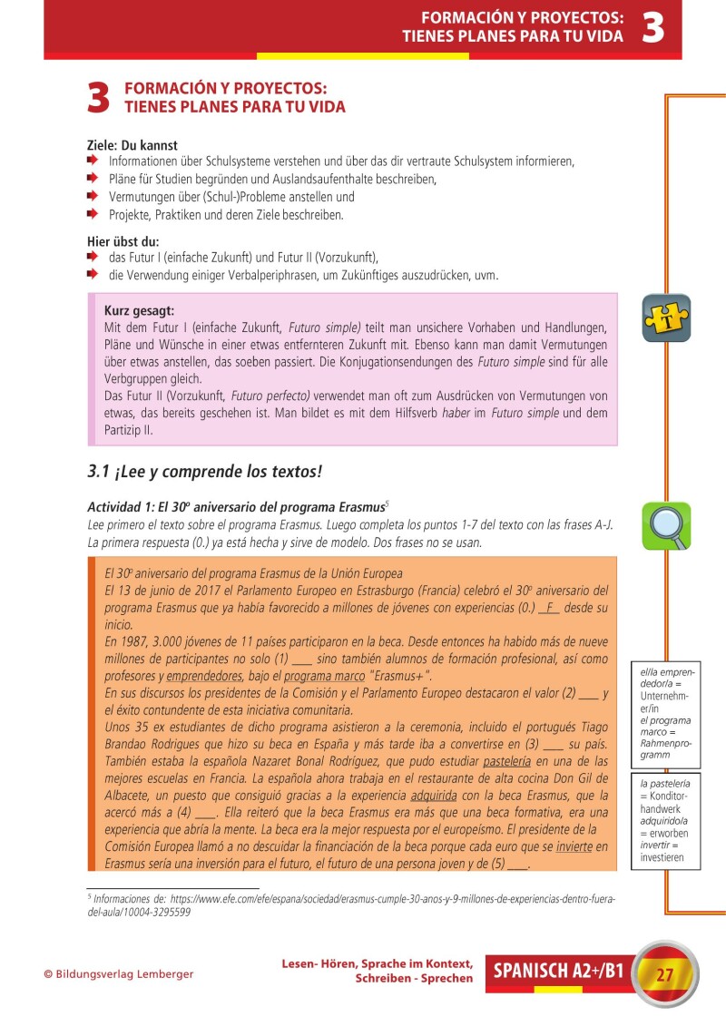 Spanisch A2+/B1 Lesen-Hören, Sprache im Kontext, Schreiben-Sprechen_Arbeitsbuch inkl. 2 Audio-CDs