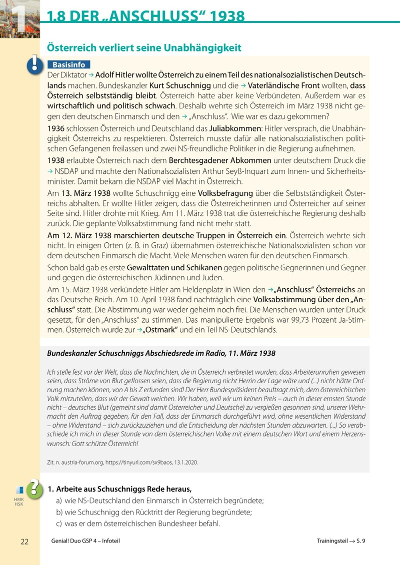 Genial! DUO Geschichte 4 - Info-Teil