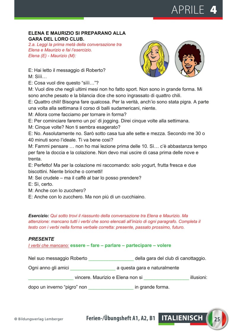 Ferien-Freizeit-Heft Italienisch A1, A2, B1 mit mp3-Dateien