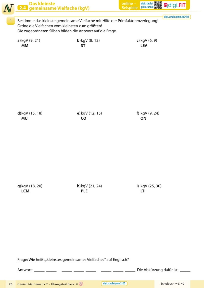 Genial! Mathematik 2 – Übungsteil IKT LP‘23 v1.2: Basic/Master Edition