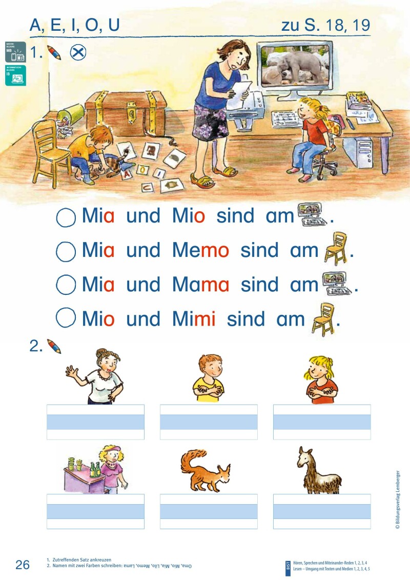 ABC der Tiere 1 – Schulbuch: Lesen in Silben – Arbeitsheft – Teil A LP‘23 v1.1