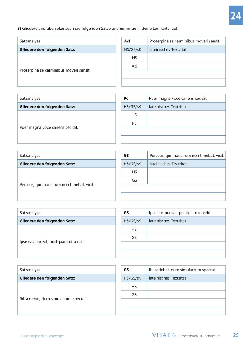 Vitae 6 / Schulbuch für die 6. Klasse Kurzlatein v1.1