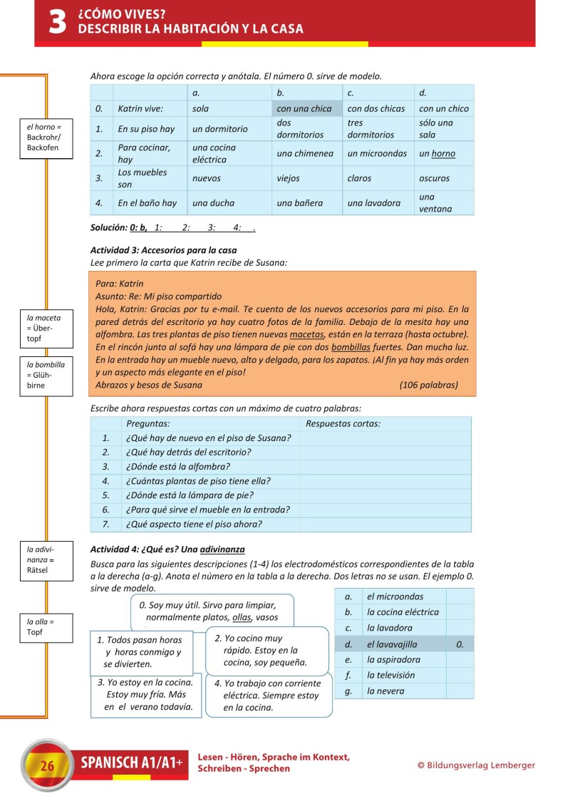 Spanisch A1/A1+ Hören-Lesen _Übungsbuch inkl. Audio-CD