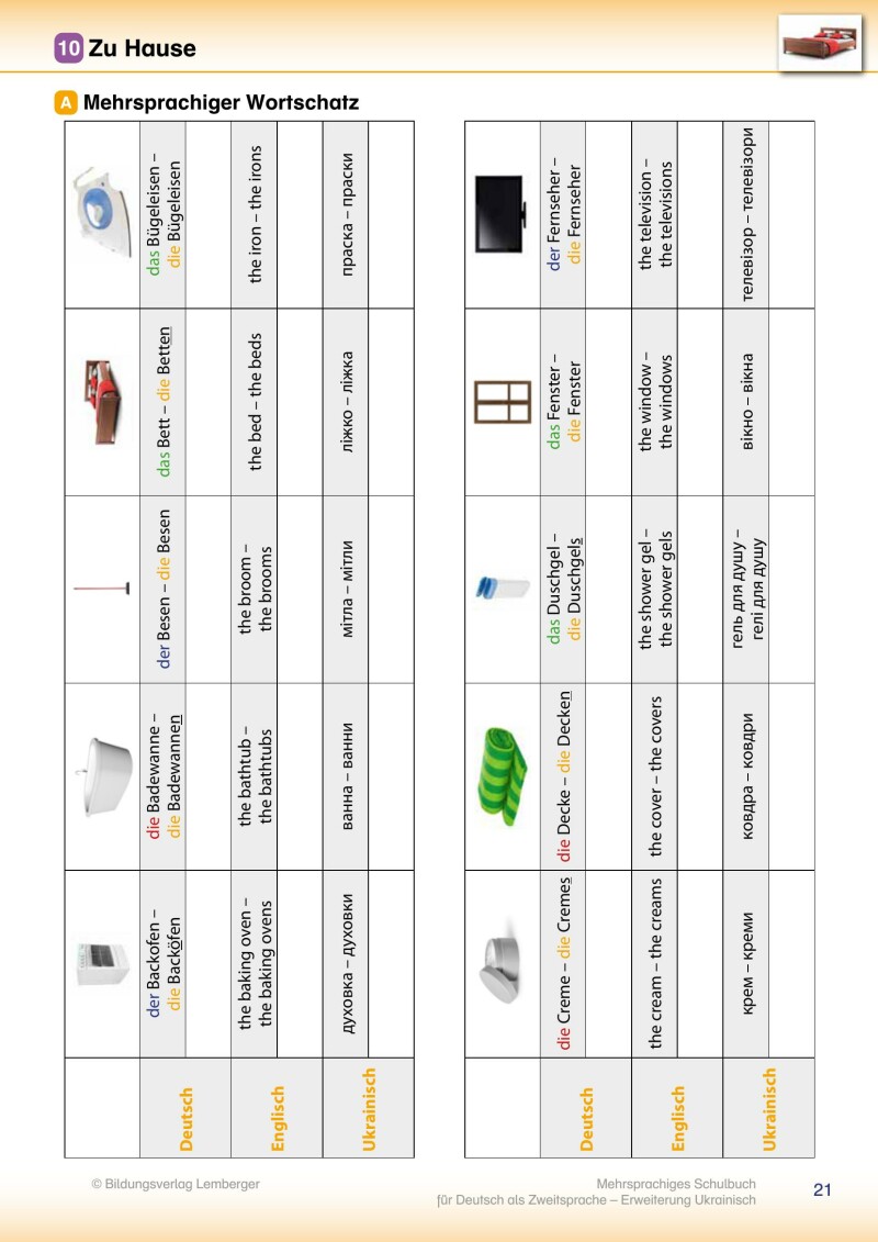 Trutnovskys sprachsensible Lernmaterialien für DaZ - Mehrsprachiges Lehrbuch für Deutsch als Zweitsprache / Erweiterung Ukrainisch