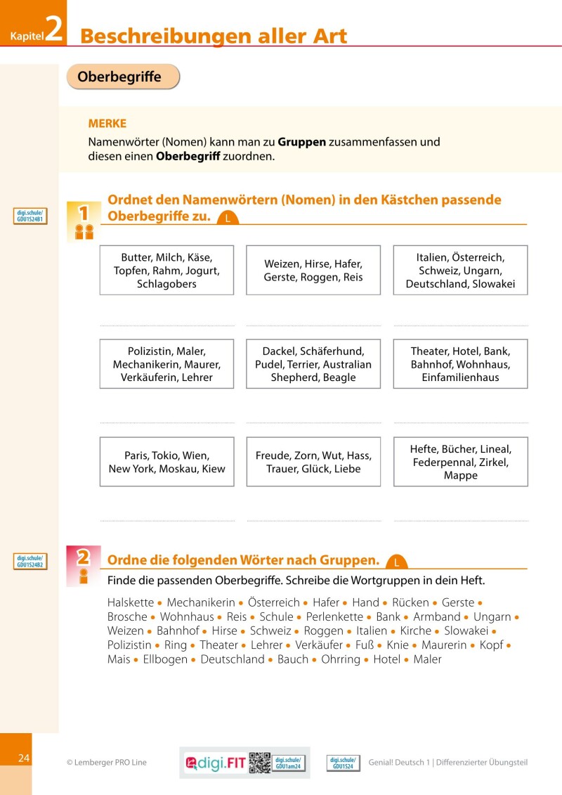 Genial! Deutsch 1 – Sprachbuch IKT LP’23 v.1.2 / Differenzierter Übungsteil mit Gratis E-Book; PLUS-Versionen mit der Vollversion eSquirrel