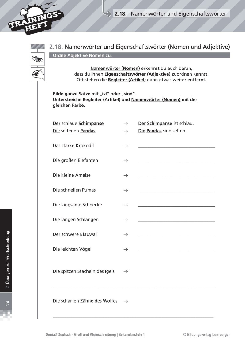 Genial! Deutsch – Trainingsheft Groß- und Kleinschreibung – Sek 1