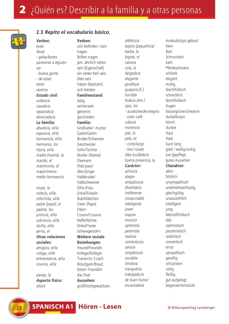 Spanisch A1 Hören-Lesen_Arbeitsbuch inkl. Audio-CD