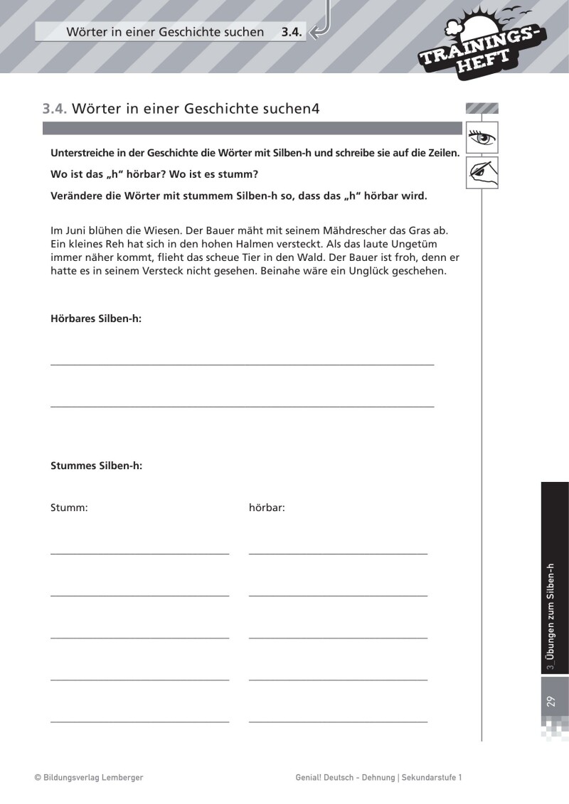 Genial! Deutsch – Trainingsheft Dehnung – Sek 1
