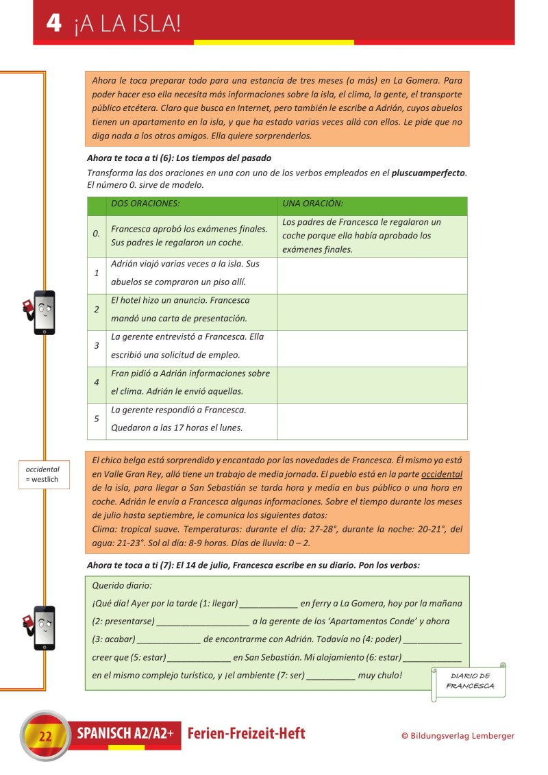Spanisch – Ferien-Freizeit-Heft A2/A2+