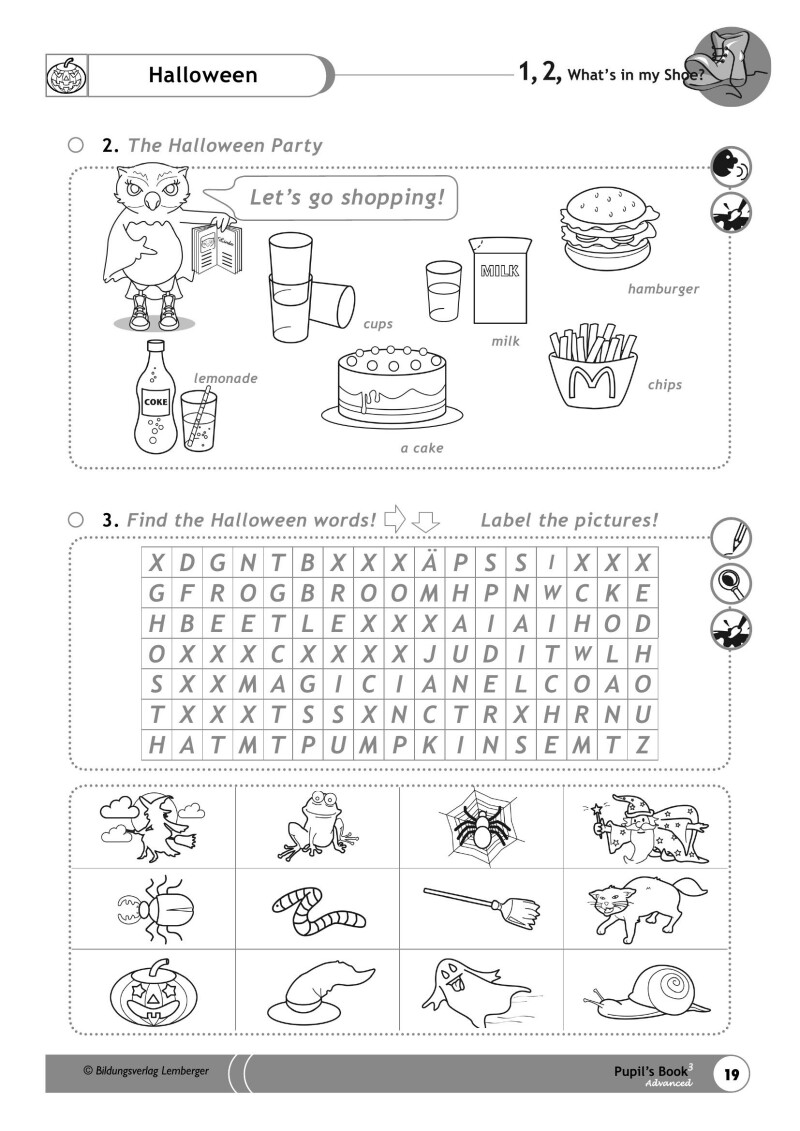 1,2, What‘s in my Shoe? – Pupil‘s Book 3 – Advanced
