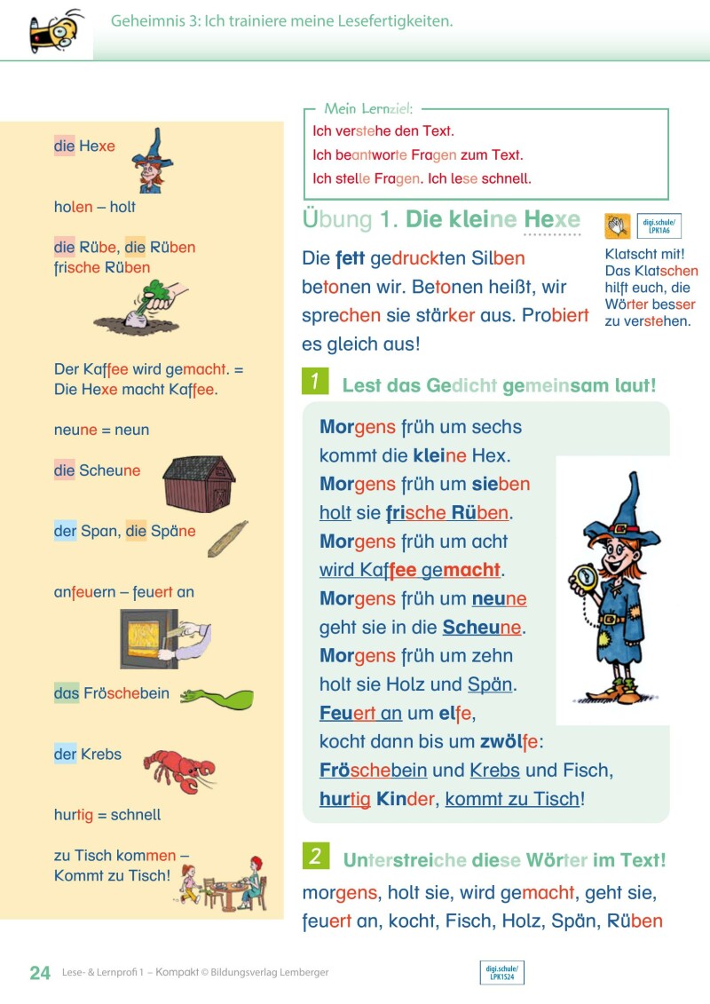 Lese- und Lernprofi 1 KOMPAKT LP’23 v1.1 / Schulbuch – silbierte Ausgabe