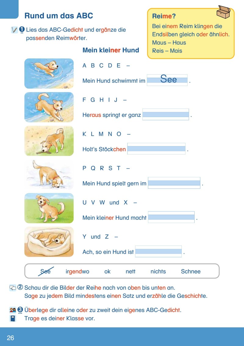 ABC der Tiere 2 – Schulbuch: Spracharbeitsheft A (1. Semester) mit Silbenschrift_LP’23 v1.1