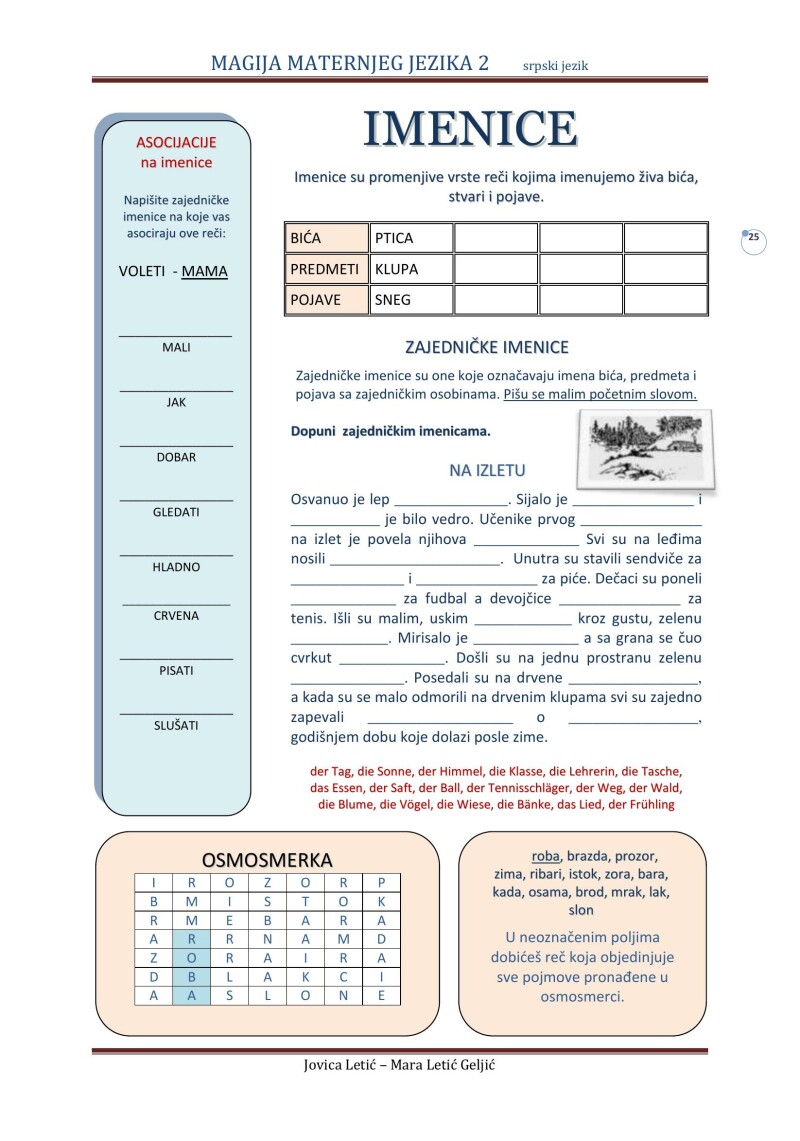 MAGIJA MATERNJEG JEZIKA 2 srpski - DIE MAGIE DER MUTTERSPRACHE 2 serbisch