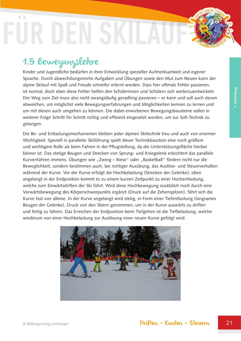 Driften-Kanten-Steuern – Das Praxisbuch für den Skilauf – Version Naturfreunde Jugend