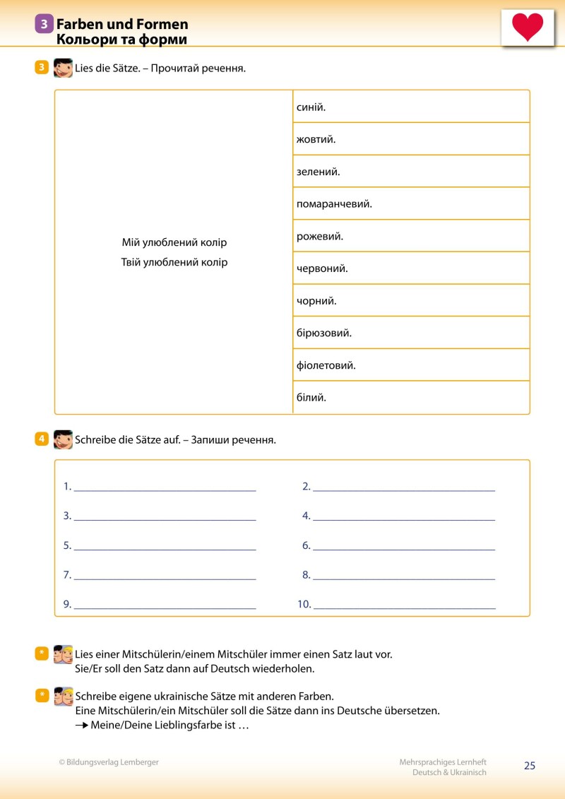 Trutnovskys sprachsensible Lernmaterialien für DaZ – Mehrsprachiges Lernheft / Deutsch & Ukrainisch