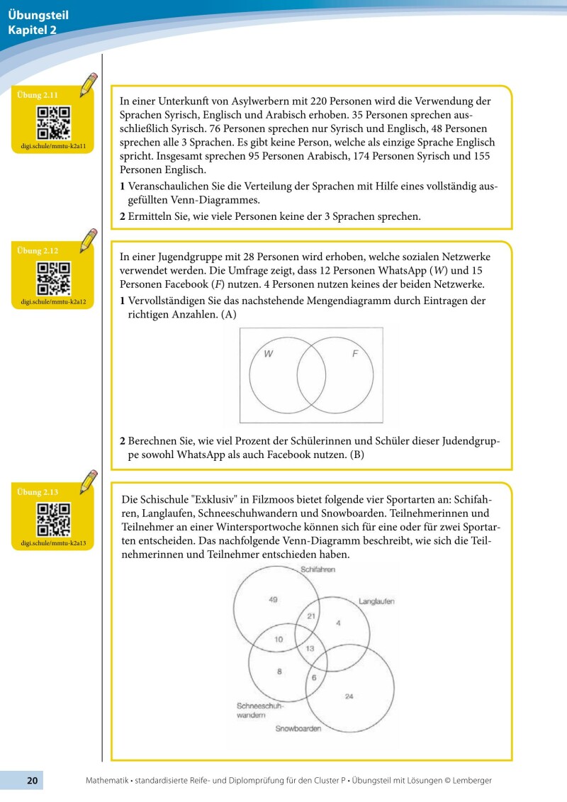 Mathematik-Maturatraining für BAfEP und BASOP - Übungsteil mit Lösungen