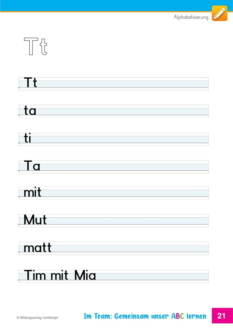 Im Team: Gemeinsam unser ABC lernen