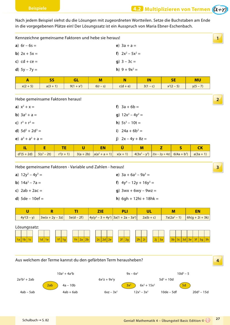 Genial! Mathematik 4 IKT – Übungsteil Basic Edition v3.3