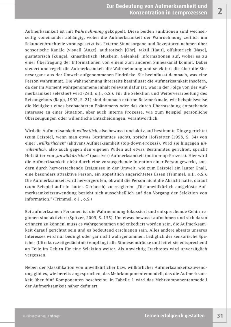 Lernen erfolgreich gestalten