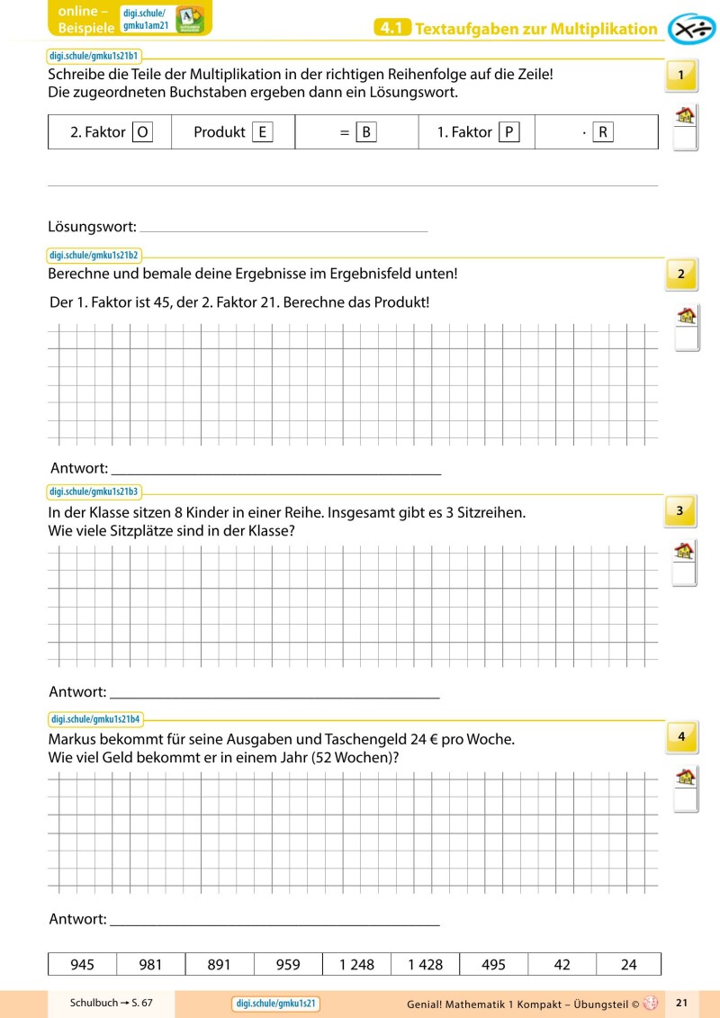 Genial! Mathematik 1 - Kompakt IKT v2.1 – Übungsteil Classic