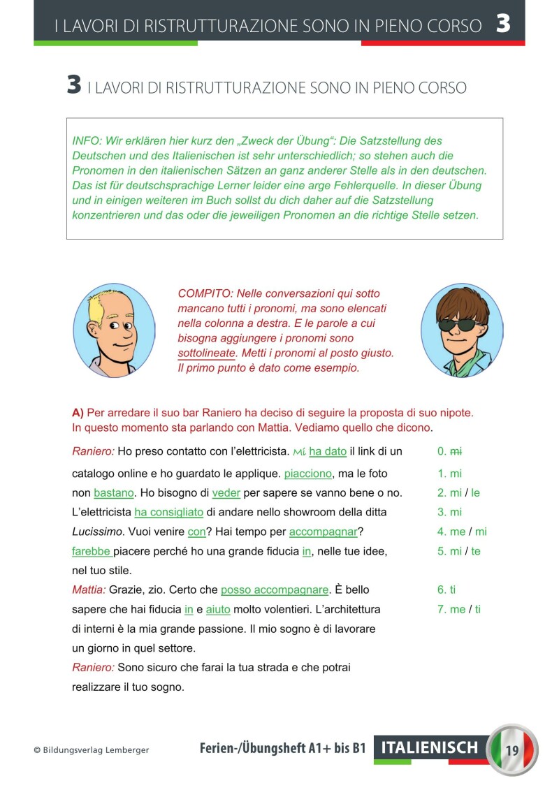 Italienisch – Ferien-Freizeit-Heft A1+/B1