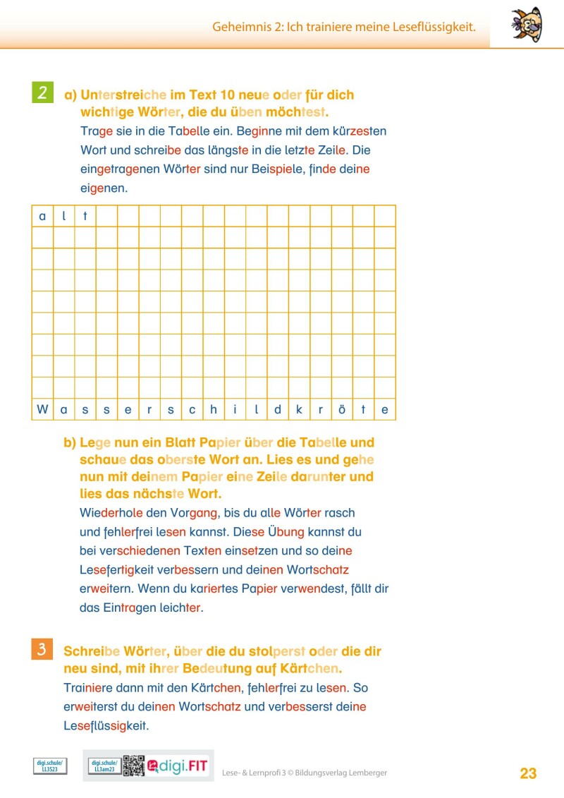 Lese- und Lernprofi 3 LP’23 v1.1 / Schulbuch – silbierte Ausgabe