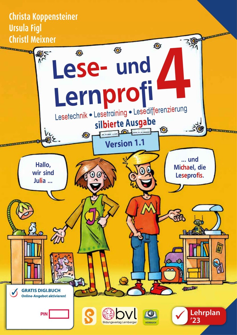 Lese- und Lernprofi 4 LP’23 v1.1 / Schulbuch – silbierte Ausgabe