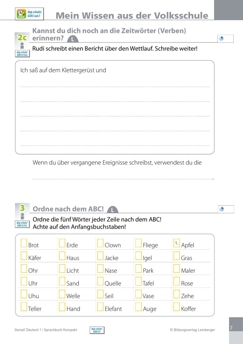 Genial! Deutsch 1 – Sprachbuch Kompakt IKT_Version 1.2: Schulbuch für das Leistungsniveau ”Standard”