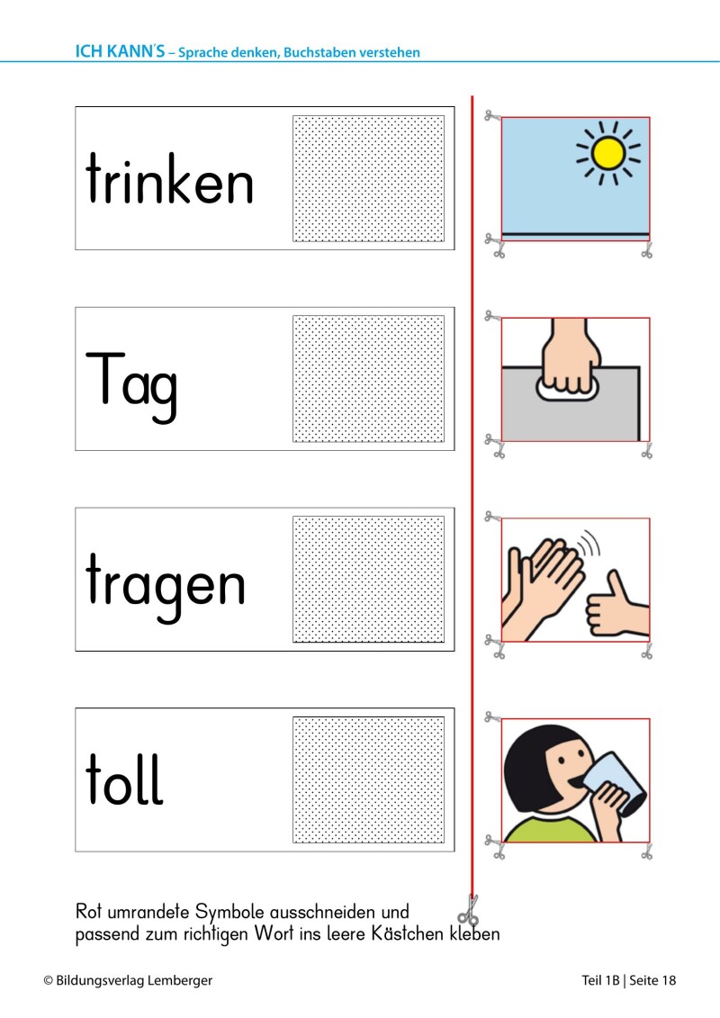 METACOM-Schulbuch Ich kann’s – Sprache denken, Buchstaben verstehen 1B – kognitive Entwicklung LP’23