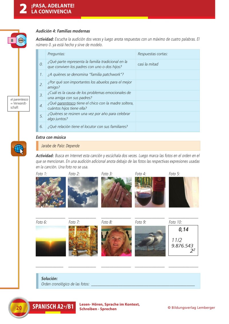 Spanisch A2+/B1 Lesen-Hören, Sprache im Kontext, Schreiben-Sprechen_Arbeitsbuch inkl. 2 Audio-CDs