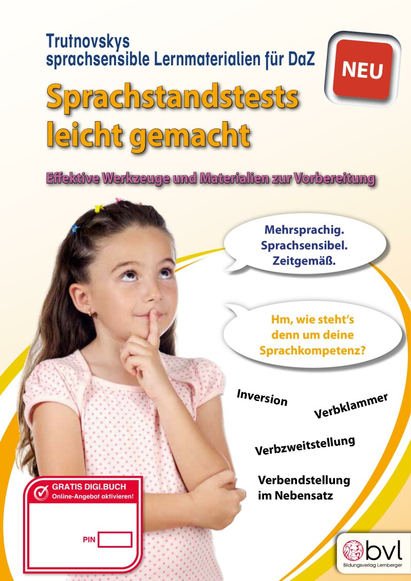 Trutnovskys sprachsensible Lernmaterialien für DaZ – Sprachstandstests leicht gemacht / Effektive Materialien und Werkzeuge zur Vorbereitung