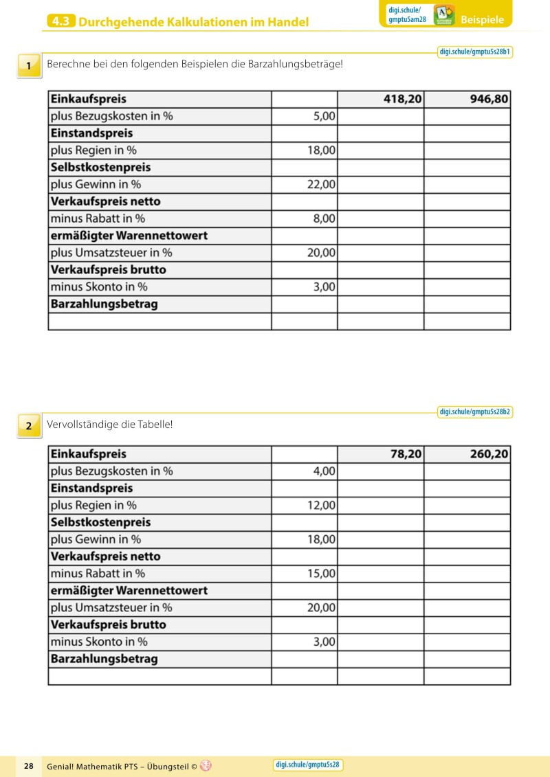 Genial! Mathematik PTS - Übungsteil: Basic + Master Edition Version 3.1