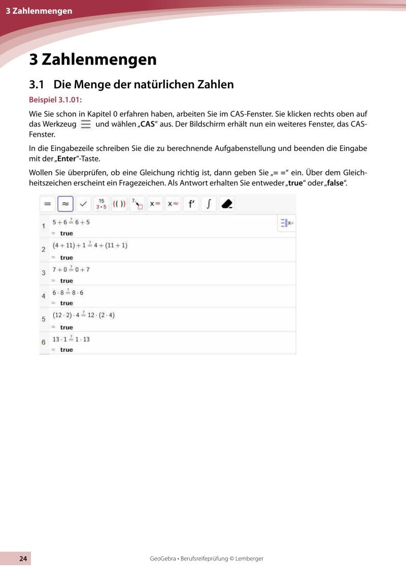 Berufsreifeprüfung Mathematik - Geogebra