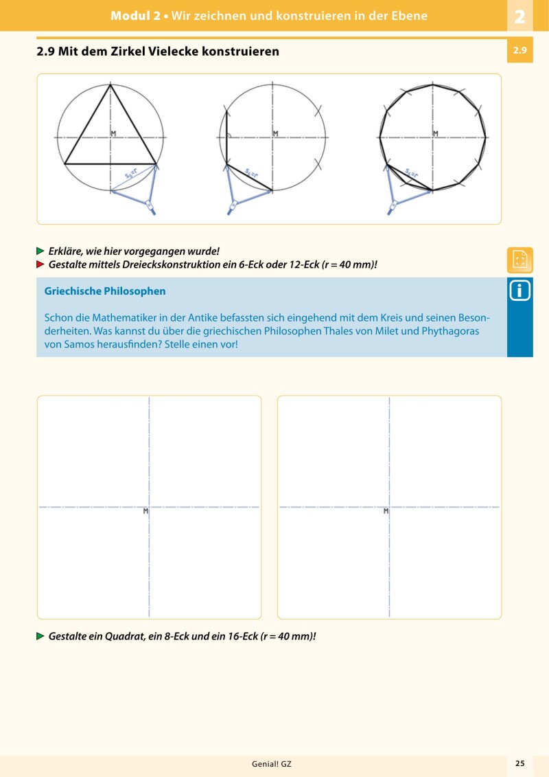 Genial! Geometrisches Zeichnen 3-4 / Schulbuch v2.1