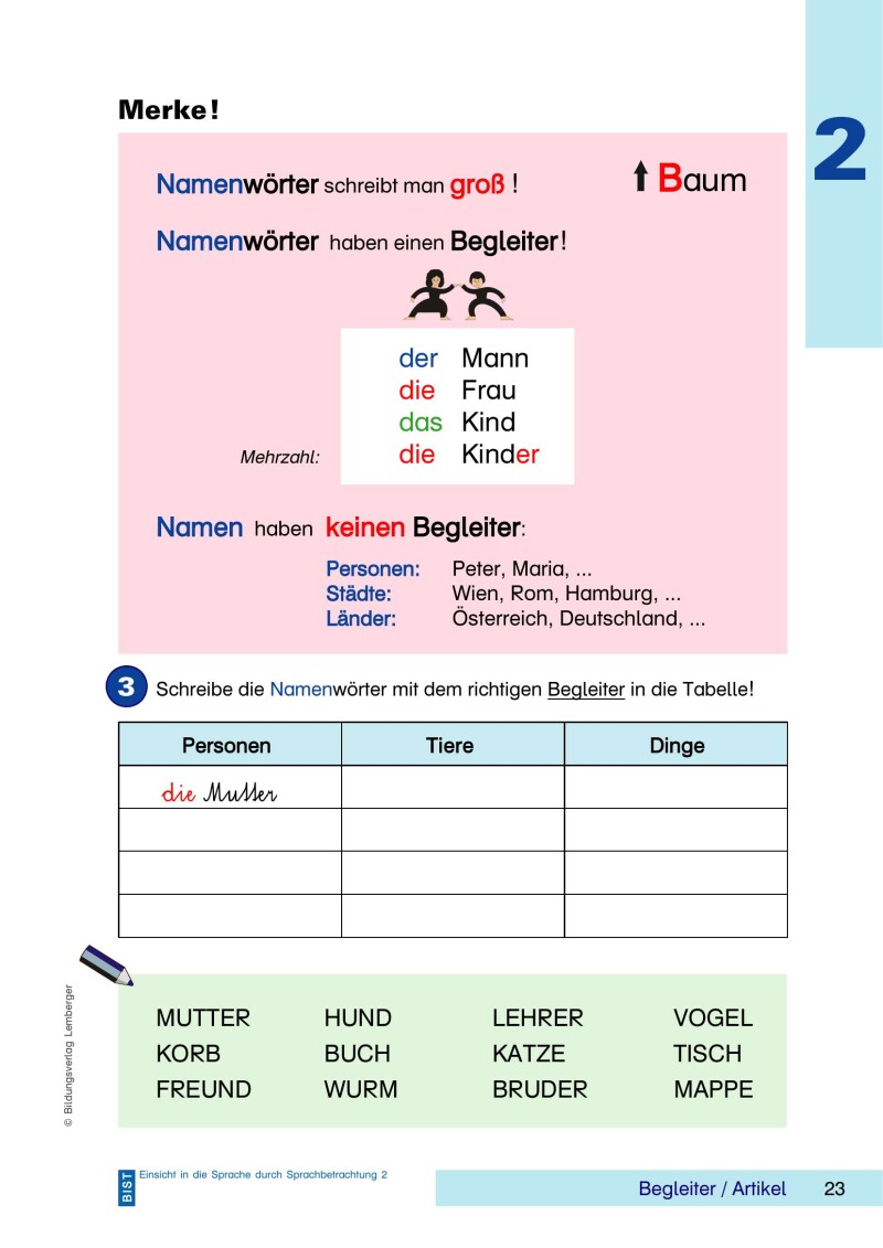 Deutsch Lernprogramm 1 - SchülerInnenband VS