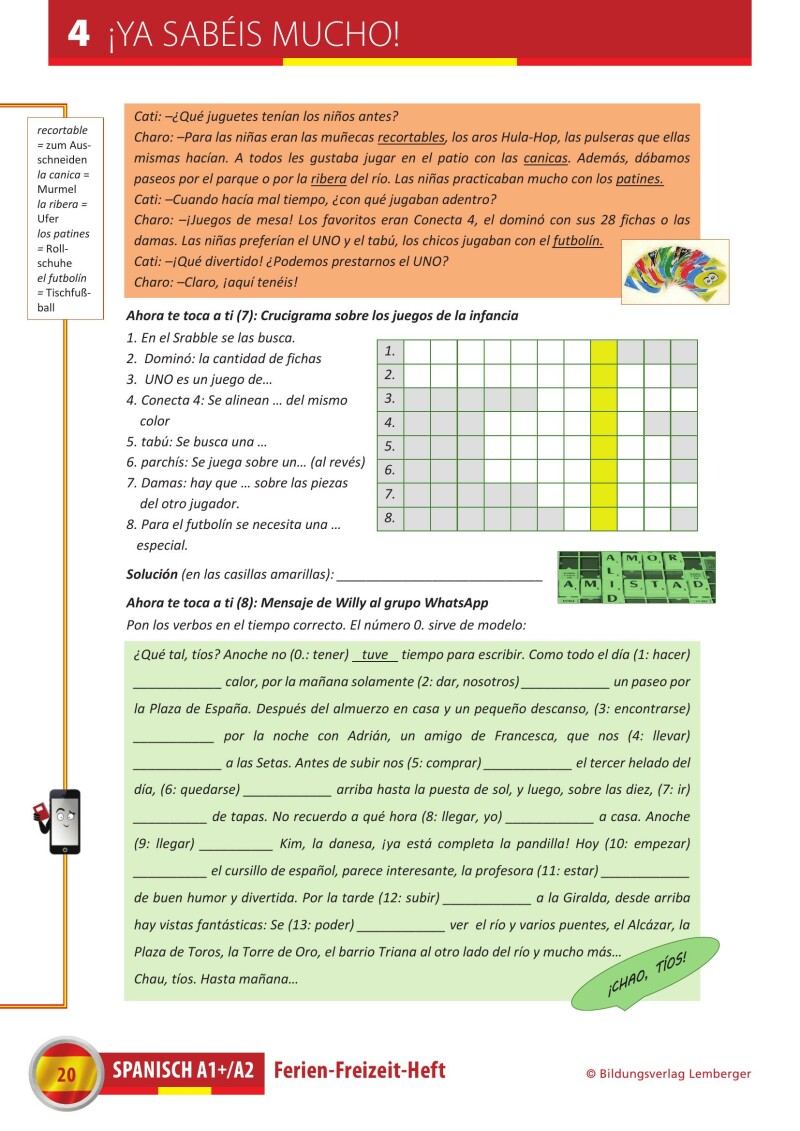 Spanisch – Ferien-Freizeit-Heft A1+/A2