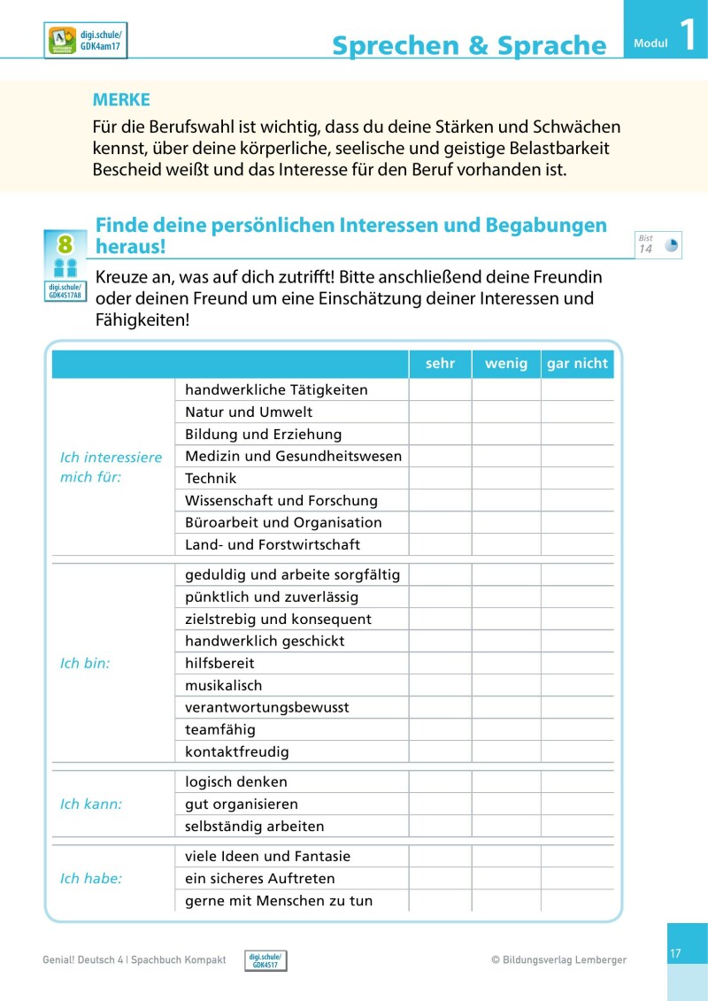 Genial! Deutsch 4 – Sprachbuch Kompakt IKT_Version 1.1: Schulbuch mit E-Book für das Leistungsniveau ”Standard”